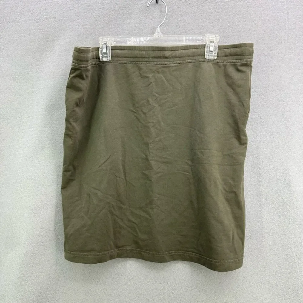 J. Jill Womens Cotton Blend Pull On Terry Tie Waist Mini Skirt Size Medium